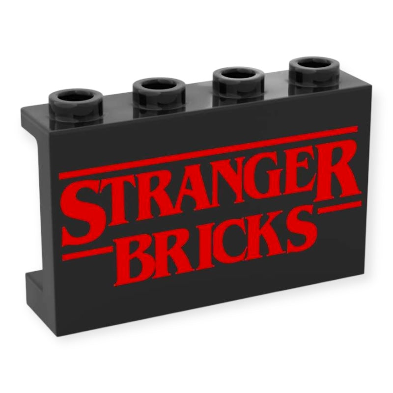 Bedrucktes LEGO® Panel 1x4x2 -  'STRANGER BRICKS'