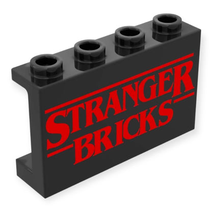 Bedrucktes LEGO® Panel 1x4x2 -  'STRANGER BRICKS'