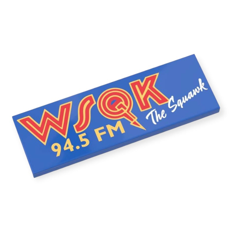 Bedruckte LEGO® Fliese 2x6 -  'WSQK The Squawk'