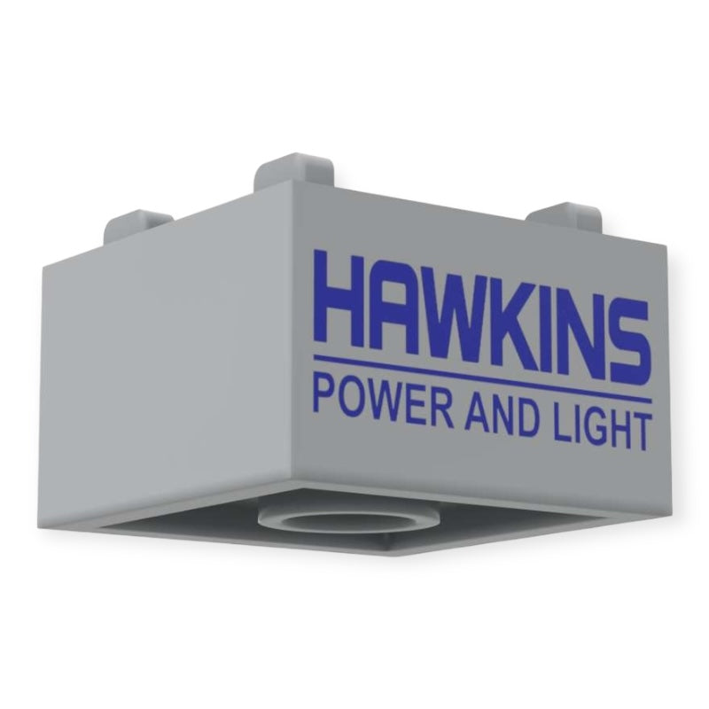Bedruckte LEGO® Box 2x2 -  'HAWKINS POWER AND LIGHT'