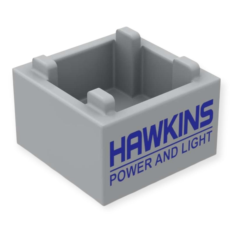 Bedruckte LEGO® Box 2x2 -  'HAWKINS POWER AND LIGHT'
