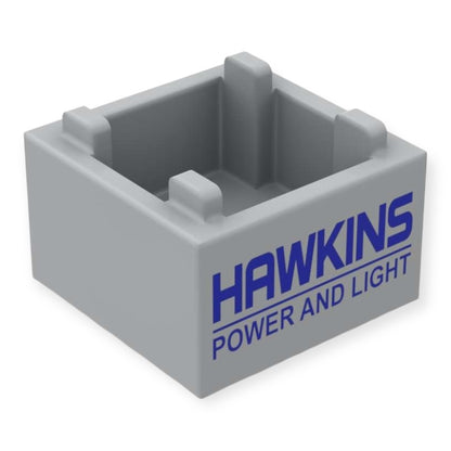 Bedruckte LEGO® Box 2x2 -  'HAWKINS POWER AND LIGHT'