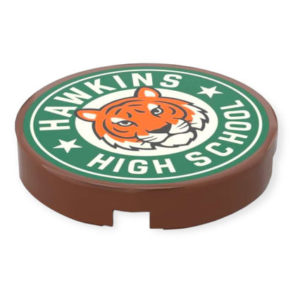 Bedruckte LEGO® Fliese Rund 2x2 -  'HAWKINS HIGHSCHOOL'