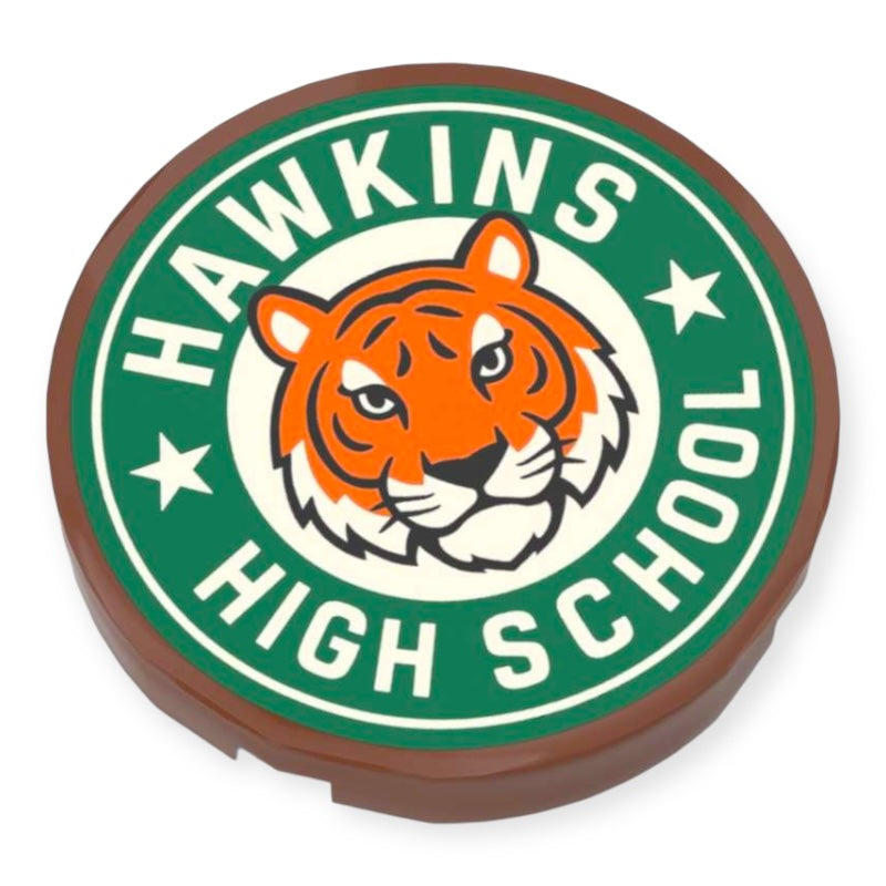 Bedruckte LEGO® Fliese Rund 2x2 -  'HAWKINS HIGHSCHOOL'
