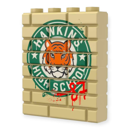 Bedruckte LEGO® Mauersteine 2x4 -  'HAWKINS HIGHSCHOOL GRAFFITI'