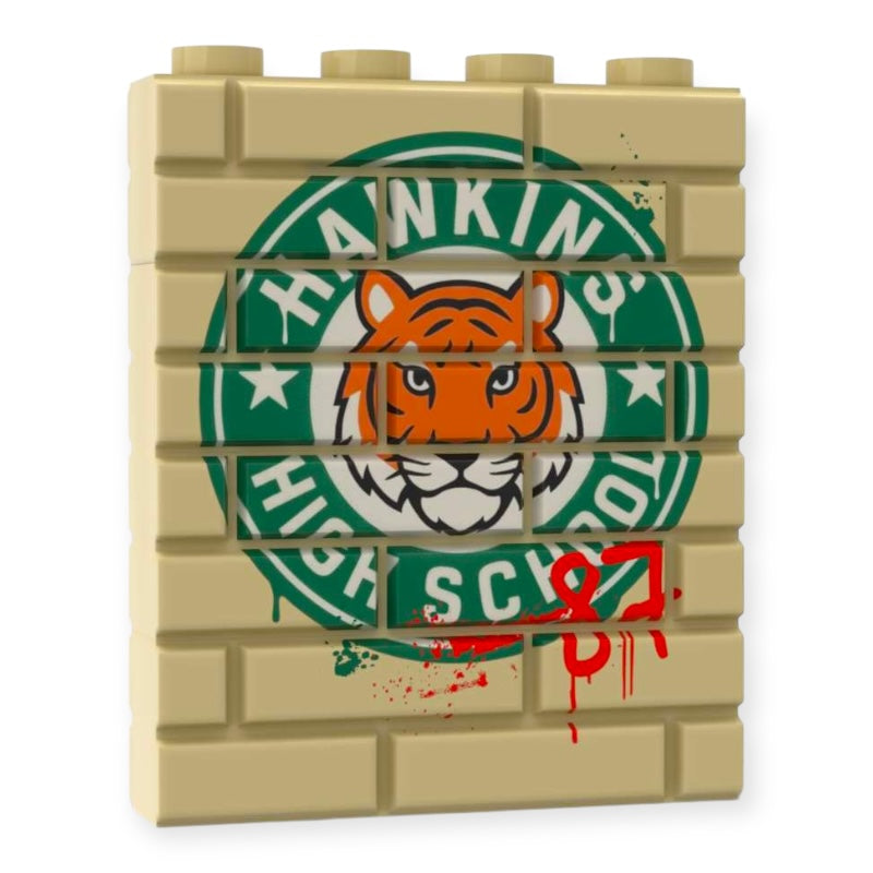 Bedruckte LEGO® Mauersteine 2x4 -  'HAWKINS HIGHSCHOOL GRAFFITI'