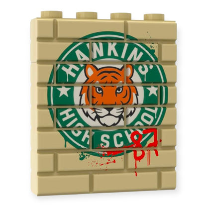 Bedruckte LEGO® Mauersteine 2x4 -  'HAWKINS HIGHSCHOOL GRAFFITI'