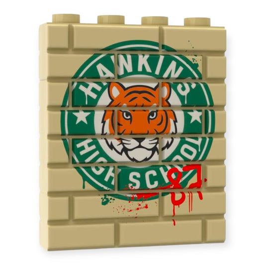 Bedruckte LEGO® Mauersteine 2x4 -  'HAWKINS HIGHSCHOOL GRAFFITI'