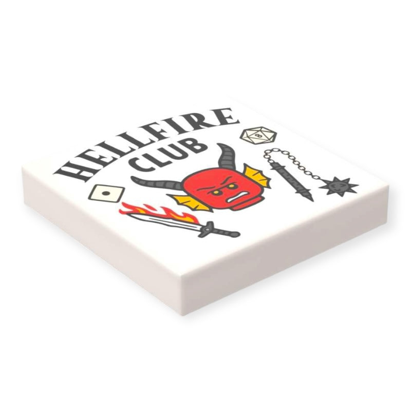 Bedruckte LEGO® Fliese 2x2 -  'Hellfire Club'