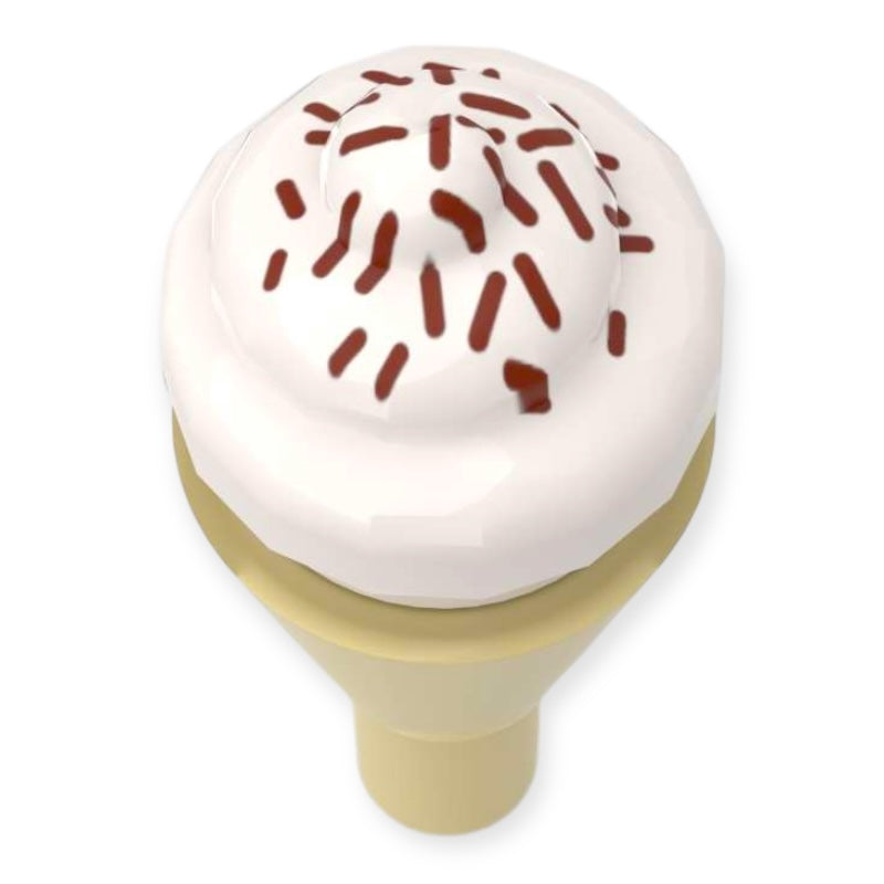 Bedrucktes LEGO® Minifiguren Softeis - 'Schoko Streusel'