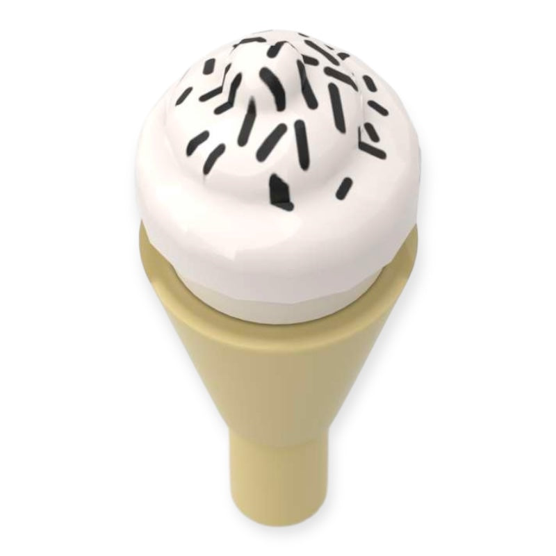 Bedrucktes LEGO® Minifiguren Softeis - 'Lakritz Streusel'