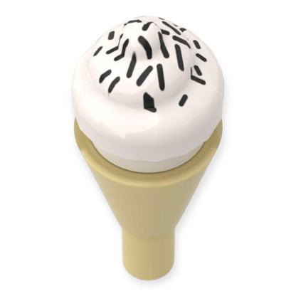 Bedrucktes LEGO® Minifiguren Softeis - 'Lakritz Streusel'