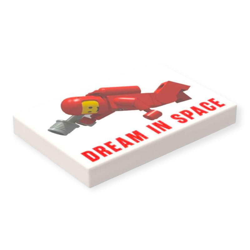Bedruckte LEGO® Fliese 2x3 -  Wandbild 'Dream in Space'