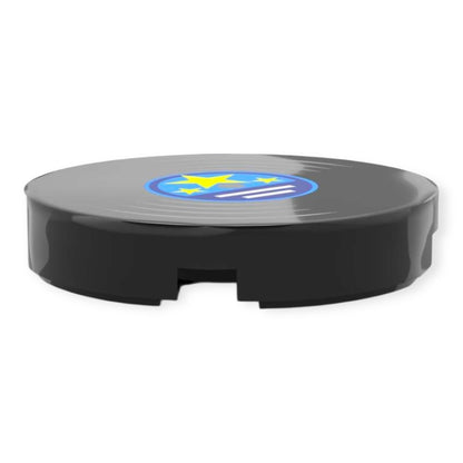 Bedruckte LEGO® Fliese rund 2x2 - Schallplatte 'Stars'