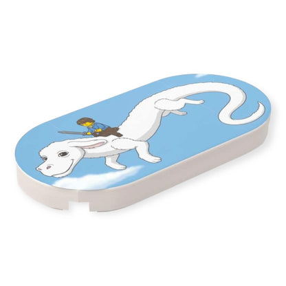 Bedruckte LEGO® Fliese 2x4 - Ritt auf dem Glücksdrachen'