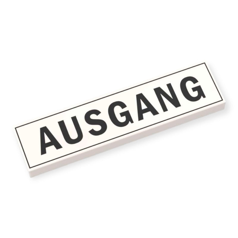 Bedruckte LEGO® Fliese 1x4 - Schild 'AUSGANG'