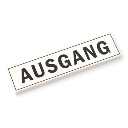 Bedruckte LEGO® Fliese 1x4 - Schild 'AUSGANG'
