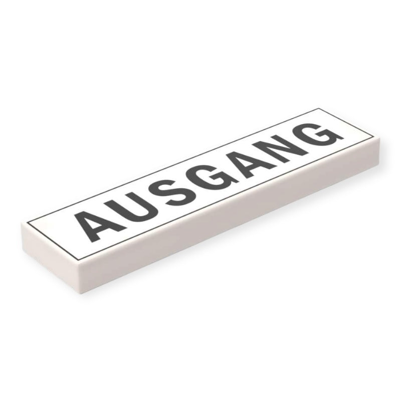 Bedruckte LEGO® Fliese 1x4 - Schild 'AUSGANG'