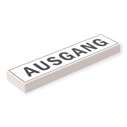 Bedruckte LEGO® Fliese 1x4 - Schild 'AUSGANG'