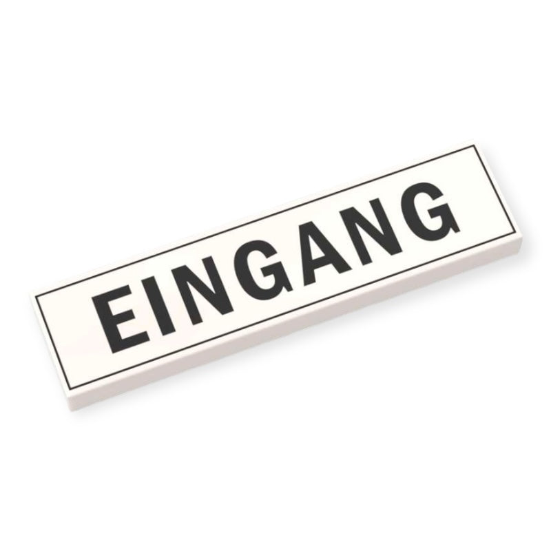 Bedruckte LEGO® Fliese 1x4 - Schild 'EINGANG'