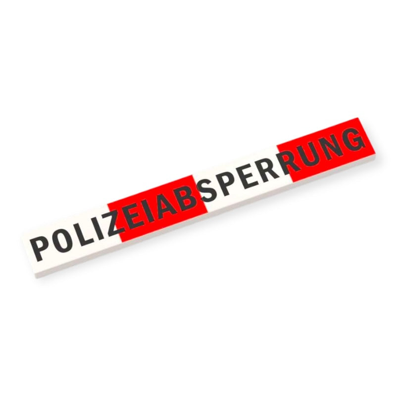 Bedruckte LEGO® Fliesen 1x4 - Absperrband 'POLIZEIABSPERRUNG'