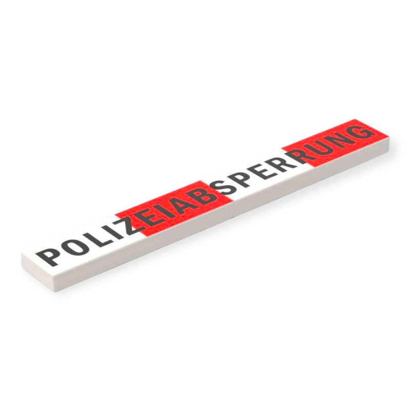 Bedruckte LEGO® Fliesen 1x4 - Absperrband 'POLIZEIABSPERRUNG'