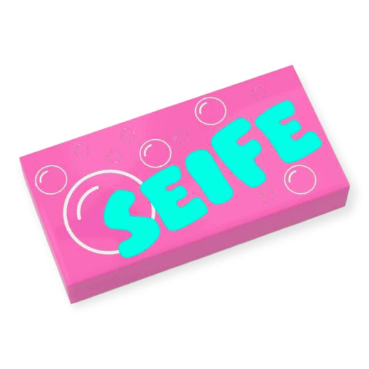 Bedruckte LEGO® Fliese 1x2 - Verpackung 'Seife'