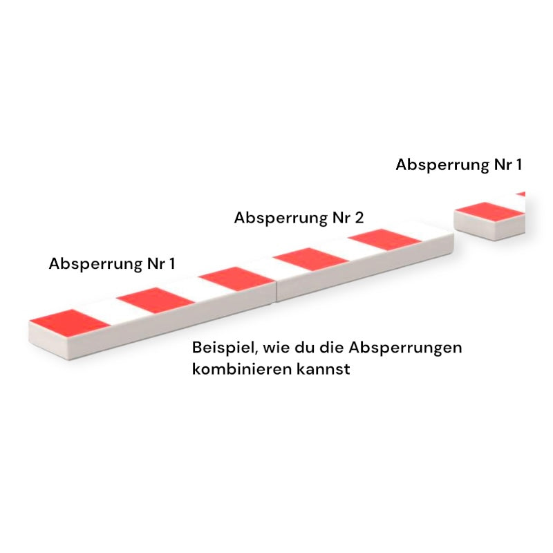 Bedruckte LEGO® Fliese 1x4 - Straßenabsperrung