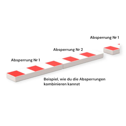Bedruckte LEGO® Fliese 1x4 - Straßenabsperrung