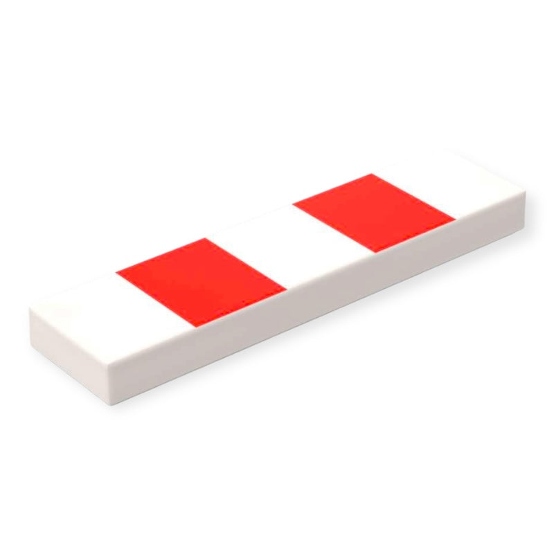 Bedruckte LEGO® Fliese 1x4 - Straßenabsperrung Nr 2