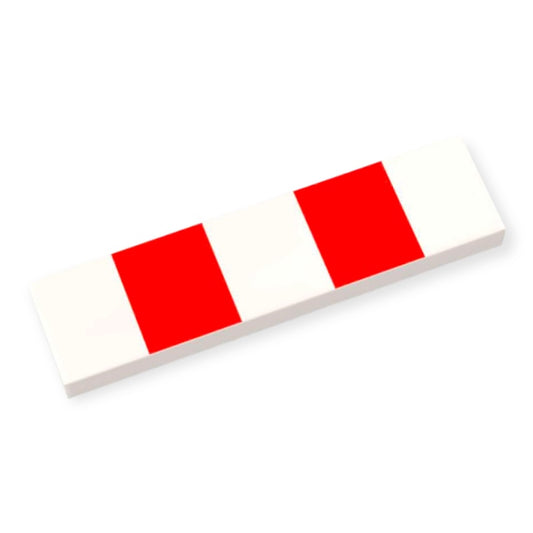 Bedruckte LEGO® Fliese 1x4 - Straßenabsperrung Nr 2