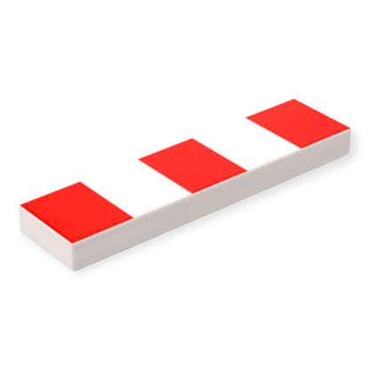 Bedruckte LEGO® Fliese 1x4 - Straßenabsperrung Nr 1