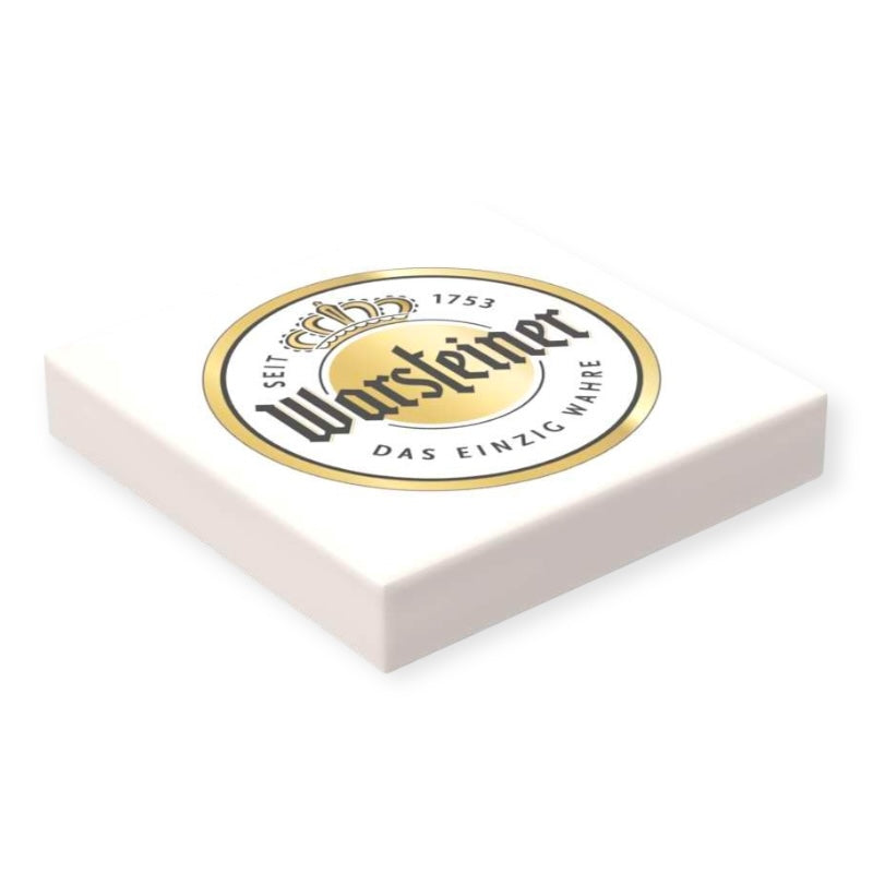 Bedruckte Klemmbaustein-Fliese 2x2 - Warsteiner - Offizielles Logo