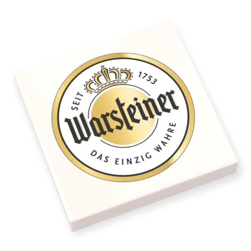 Bedruckte Klemmbaustein-Fliese 2x2 - Warsteiner - Offizielles Logo