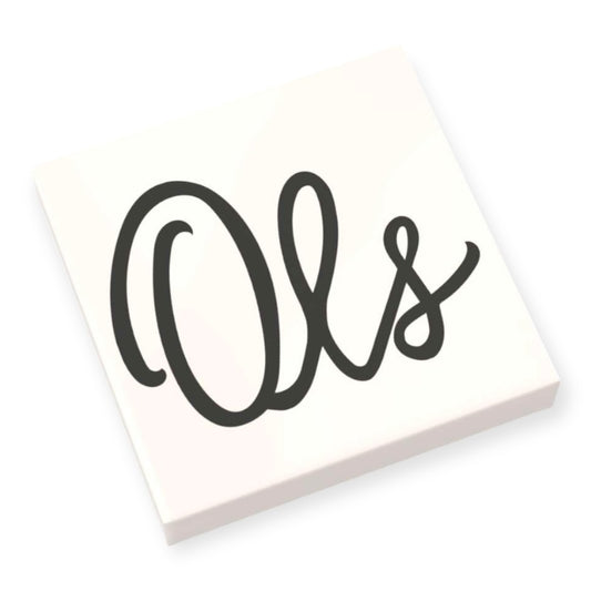 Bedruckte Klemmbaustein-Fliese 2x2 - Offizielles Logo 'Ols'