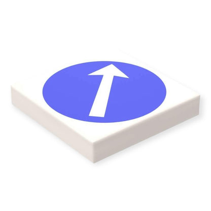 Bedruckte LEGO® Fliese 2x2 - Verkehrspfeil