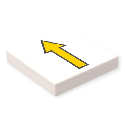 Bedruckte LEGO® Fliese 2x2 -  Gelber Richtungspfeil