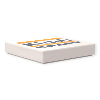 Bedruckte Klemmbaustein-Fliese 2x2 - 'Kiddicraft' Offizielles Logo