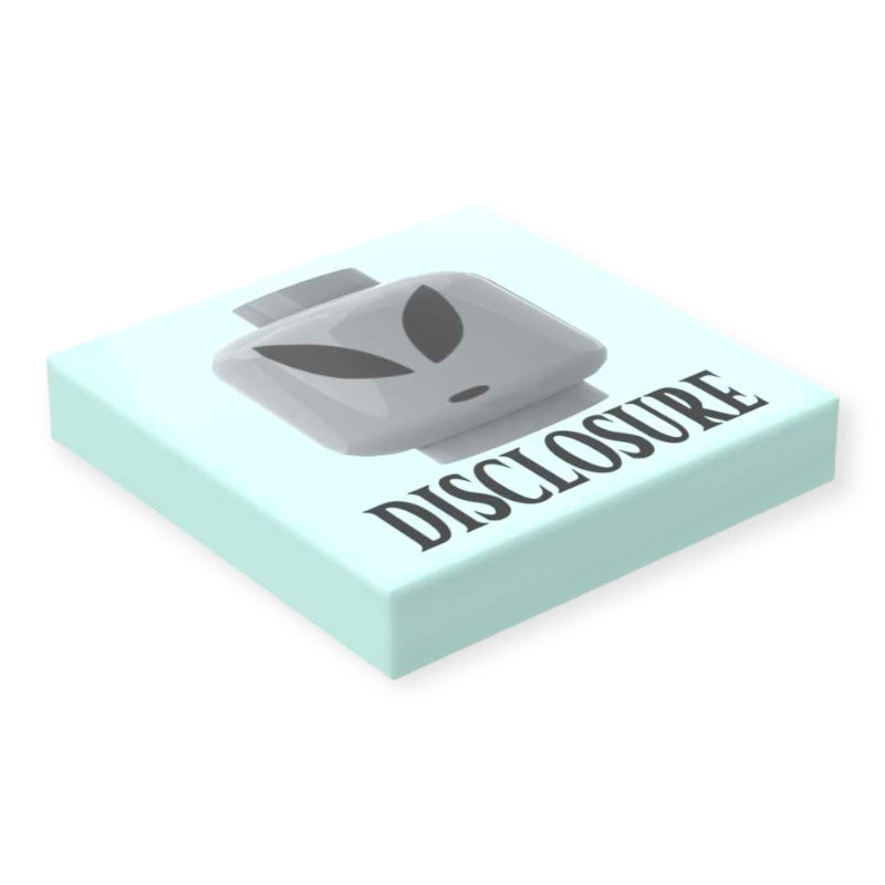 Bedruckte LEGO® Fliese 2x2 - 'Alien Disclosure'