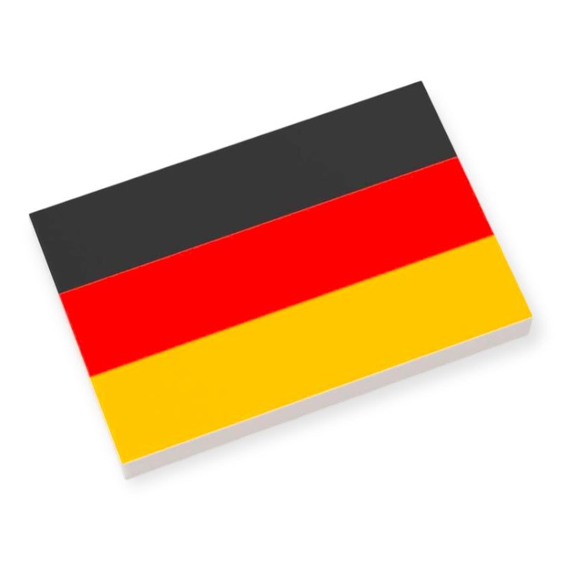 Bedruckte LEGO® Fliese 2x3 - Deutschland Flagge