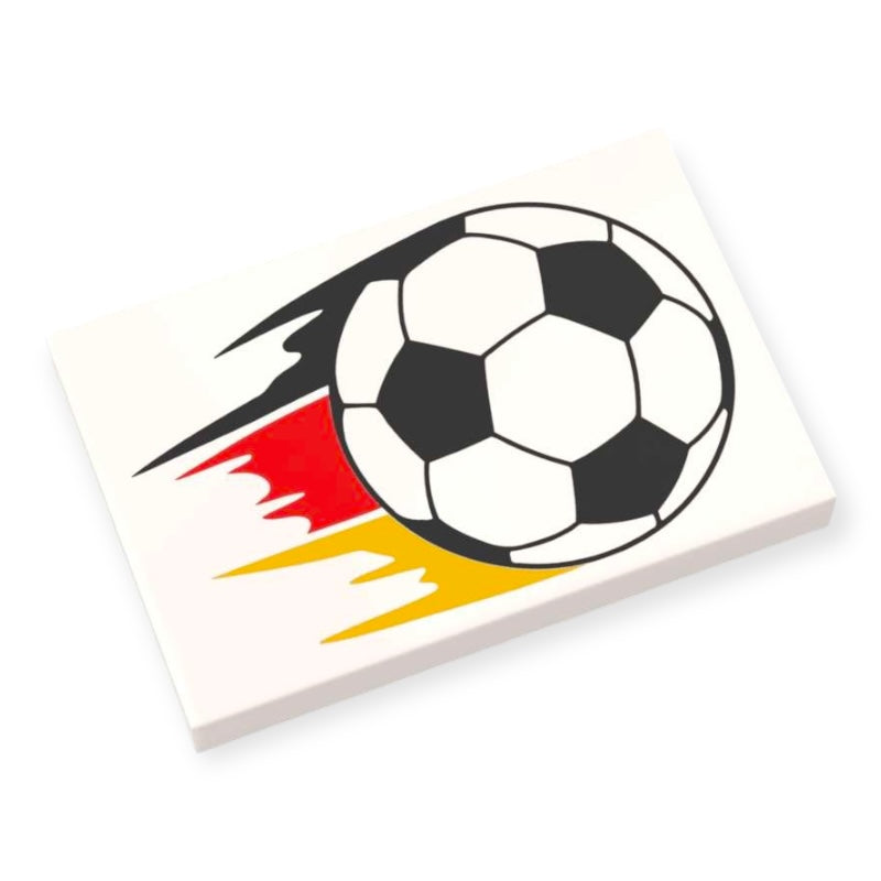 Bedruckte LEGO® Fliese 2x3 - Fussball Deutschland