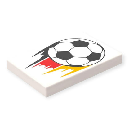 Bedruckte LEGO® Fliese 2x3 - Fussball Deutschland