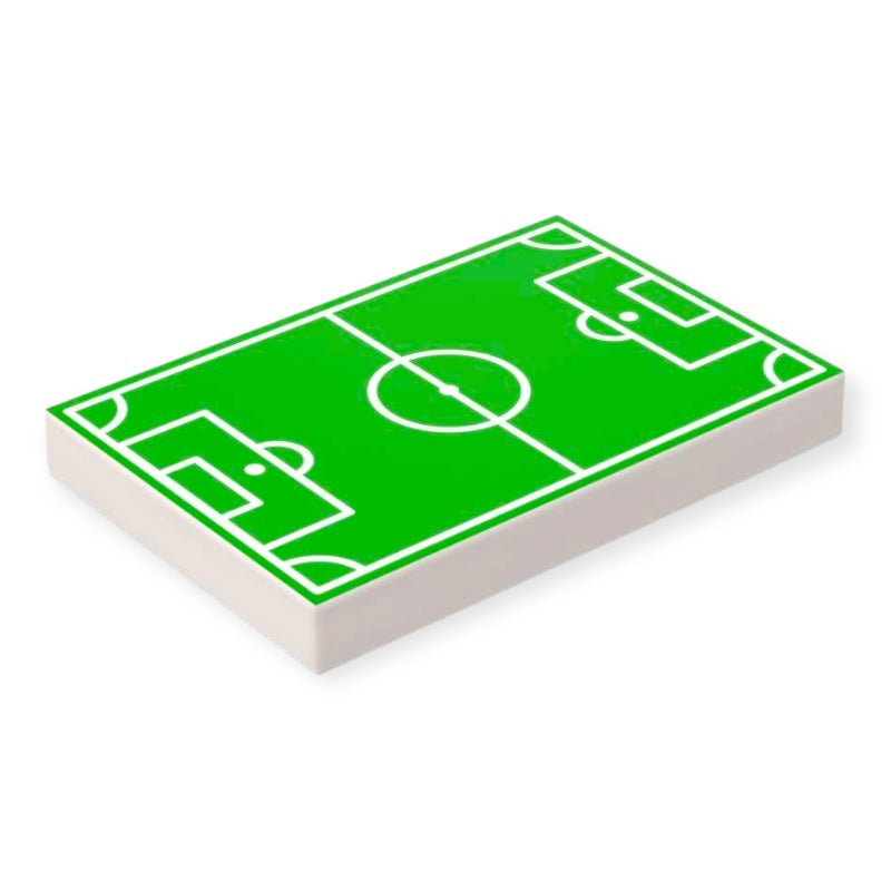 Bedruckte LEGO® Fliese 2x3 - Fußballfeld
