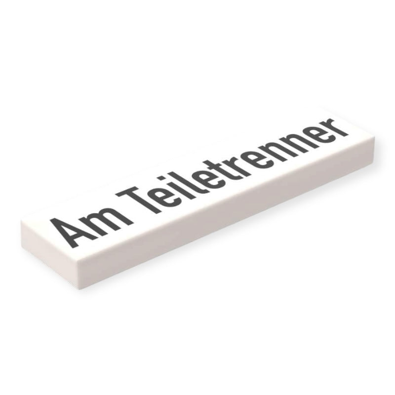 Personalisiertes Straßennamenschild auf LEGO® Fliese