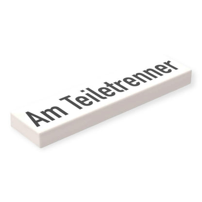 Personalisiertes Straßennamenschild auf LEGO® Fliese