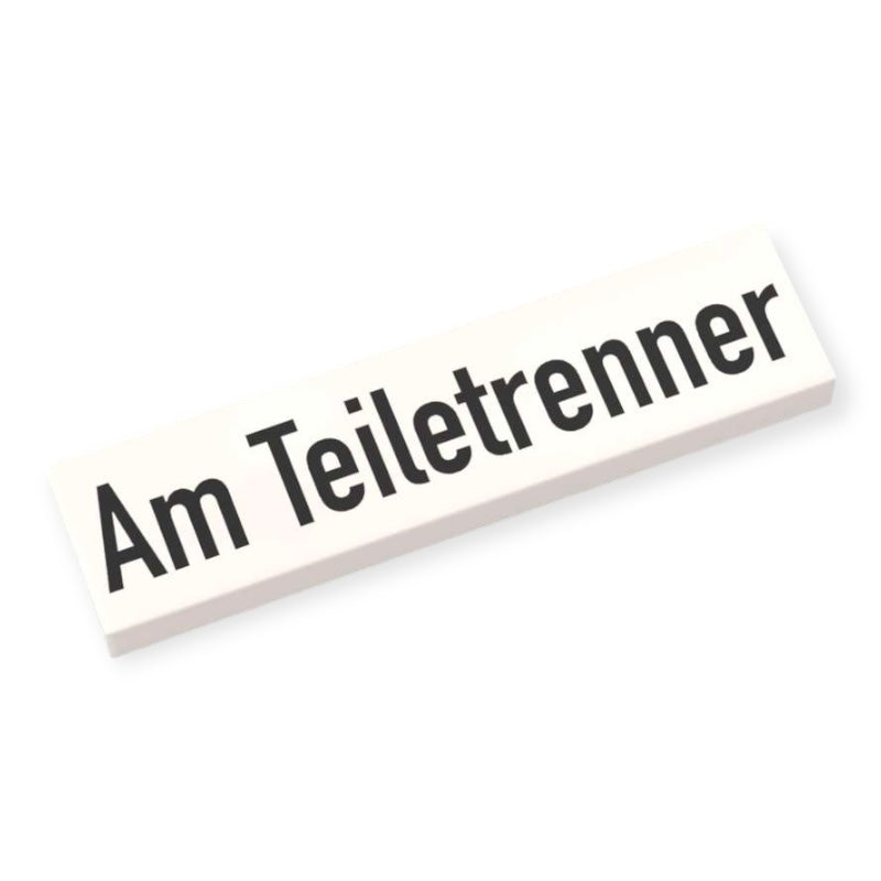 Personalisiertes Straßennamenschild auf LEGO® Fliese