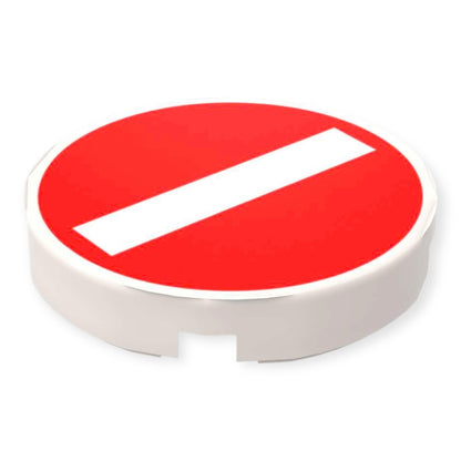 Bedruckte LEGO® Fliese 2x2 - Verkehrsschild 'Verbot der Einfahrt'
