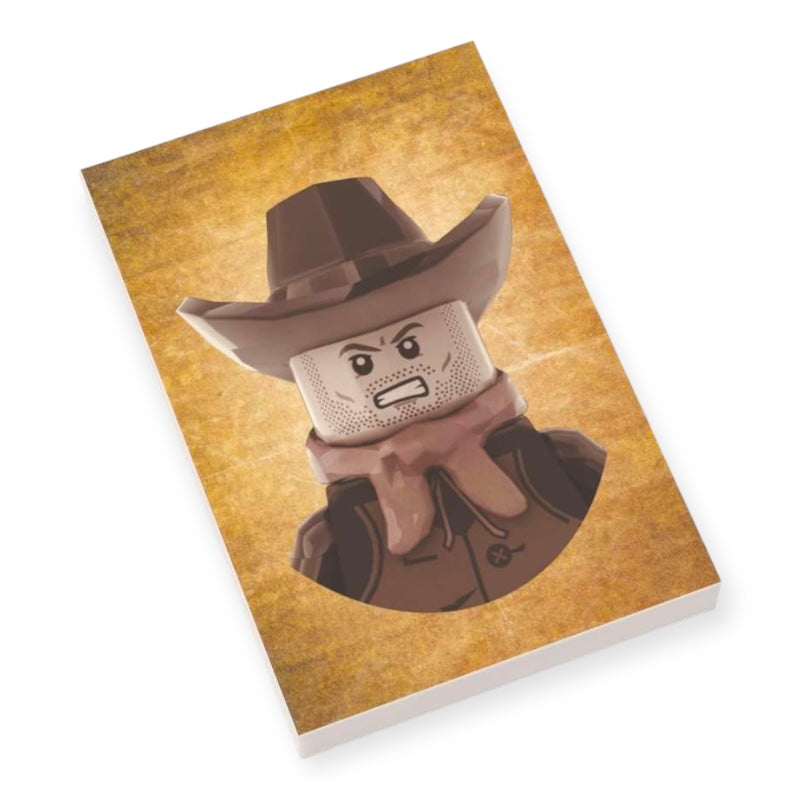 Bedruckte LEGO® Fliese 2x3 - Zurück in die Zukunft™ 'Foto von Mad Dog Tannen'