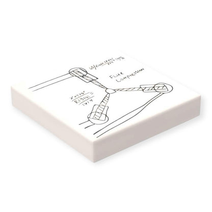 Bedruckte LEGO® Fliese 2x3 - Zurück in die Zukunft™ Zeichnung vom 'Fluxkompensator'