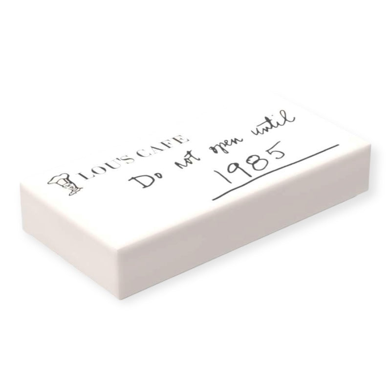 Bedruckte LEGO® Fliese 1x2 - Zurück in die Zukunft™ Briefumschlag von Marty 'Do not open until 1985'